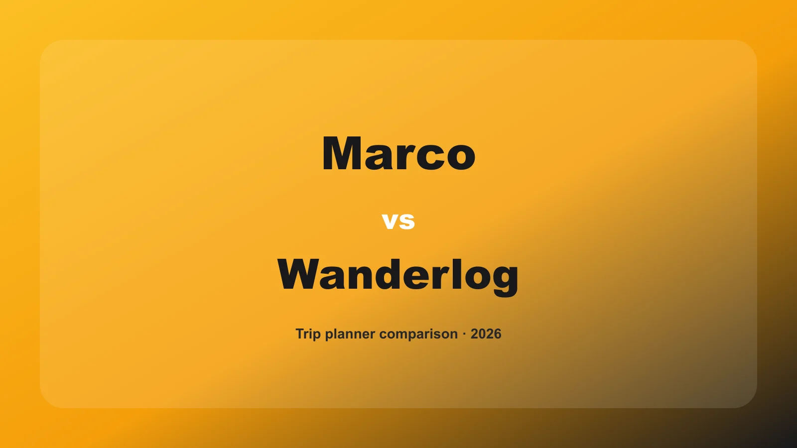 Marco vs Wanderlog (2026): Which Trip Planner Is Better?